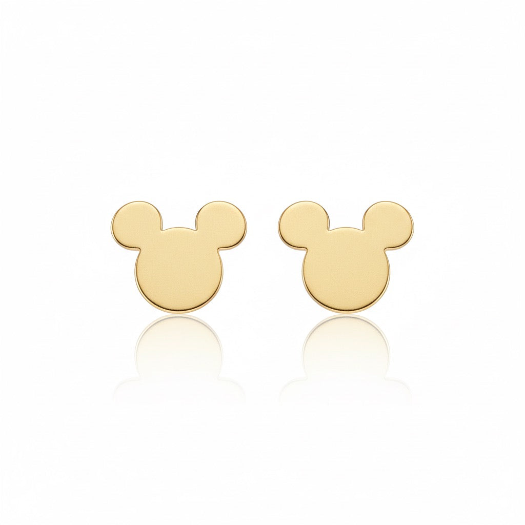 18K Gold Mix Design Stud Earrings – Playful Animal Collection