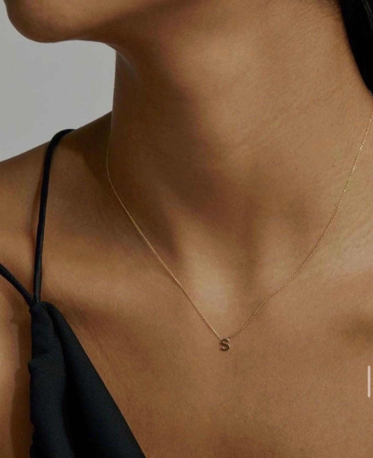 18K Gold Letter Necklace – navidjewellery