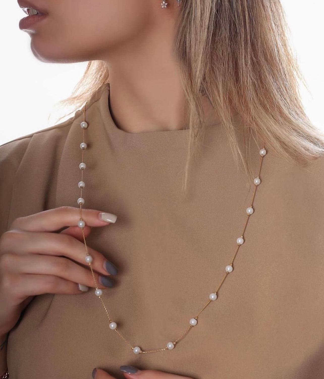 24K GLD Pearl Ncklc main image 1