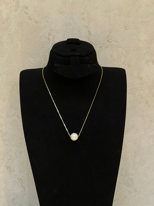 18K Gold Pearl Necklace - navidjewellery