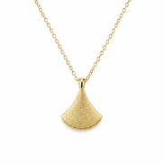 18K Gold Minimalist Teardrop Necklace.