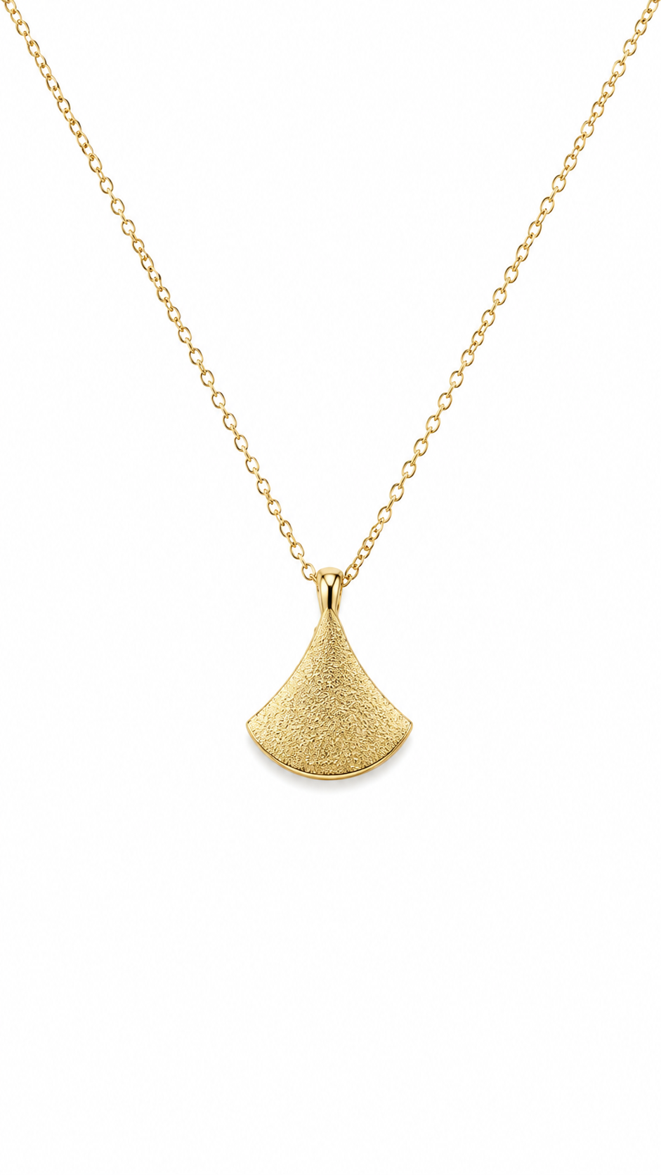 18K Gold Minimalist Teardrop Necklace.