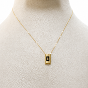 18K Gold S Initial Pendant Minimalist Necklace.