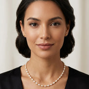 18K Gold Pearl Full Beaded Necklace.
