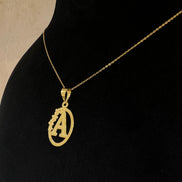 18K Gold Letter Necklace - navidjewellery