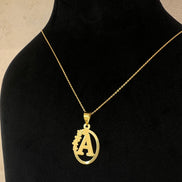 18K Gold Letter Necklace - navidjewellery
