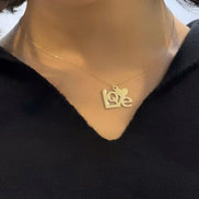 18k Gold Love Necklace - navidjewellery