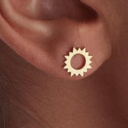 18K Gold Sun Earring - navidjewellery