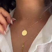 18k Gold triple-line Necklace - navidjewellery