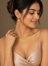 18K Luxury Gold Choker Necklace Set for Women.