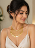 Luxury Gold Fringe Statement Necklace for Women.