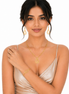 Elegant Gold Teardrop Necklace, Earrings & Bracelet Set for Women.