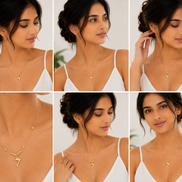 18K Gold Dolphin Pendant Necklace for Women.