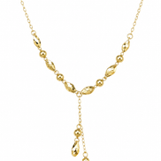 18K Gold Tassel Drop Necklace for Women.