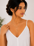 18K Gold Tassel Drop Necklace for Women.