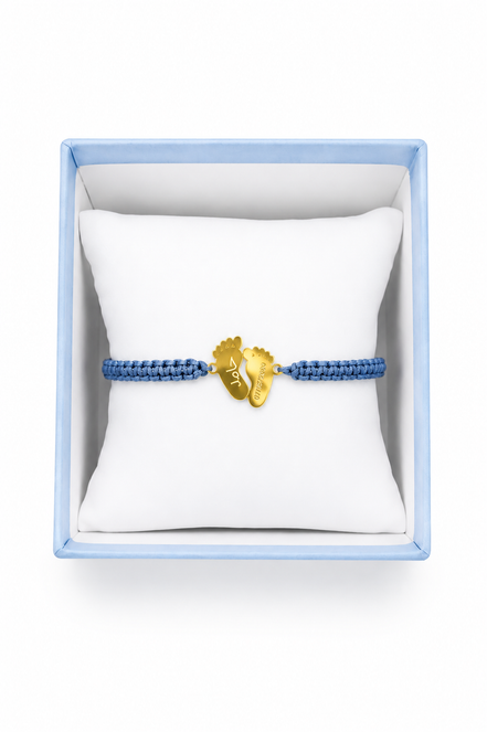 18K Gold Baby Feet Bracelet for kids.
