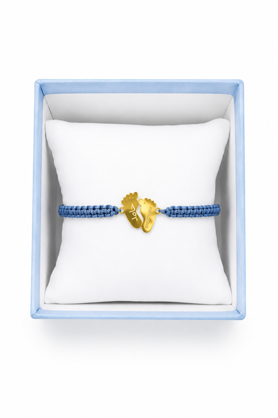 18K Gold Baby Feet Bracelet for kids.