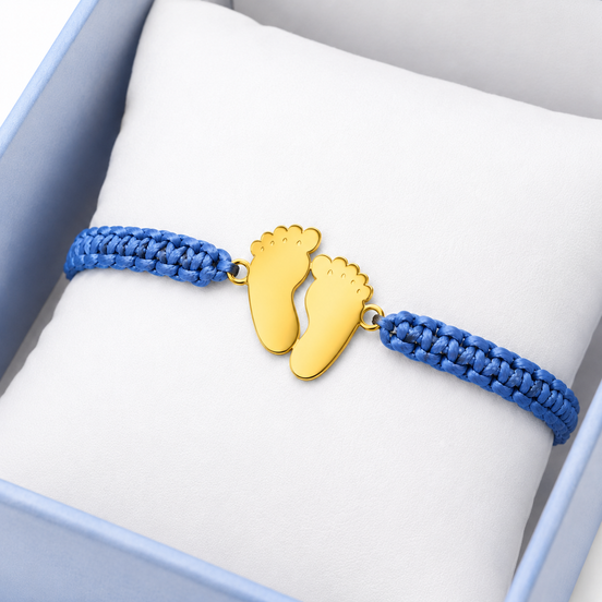 18K Gold Baby Feet Bracelet for kids.