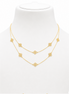 18K Gold Double Layer Floral Necklace.