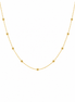 18K Gold Beaded Station Necklace for Women.