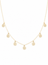 18K Gold Floral Station Necklace.