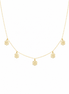 18K Elegant Flower Charm Necklace.