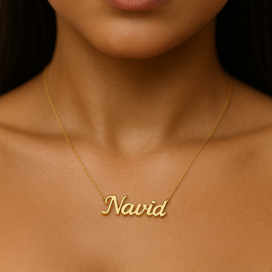 18K Gold Name Necklace