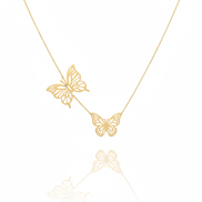 18K Gold Butterfly Necklace