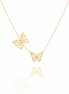 18K Gold Butterfly Necklace