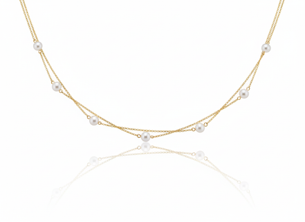 18K Gold Pearl Necklace