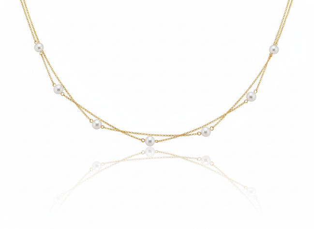 18K Gold Pearl Necklace