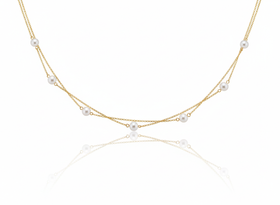 18K Gold Pearl Necklace
