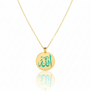 18K Gold Enamel Necklace