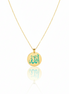 18K Gold Enamel Necklace