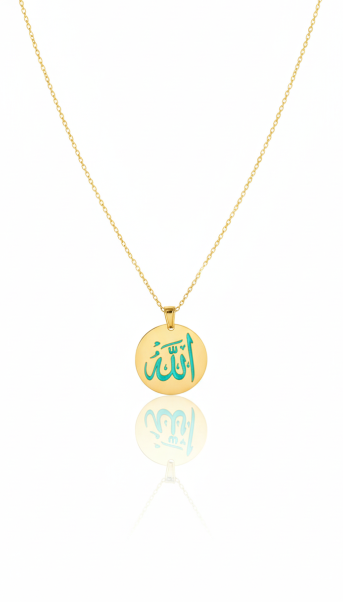 18K Gold Enamel Necklace