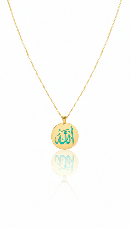 18K Gold Enamel Necklace