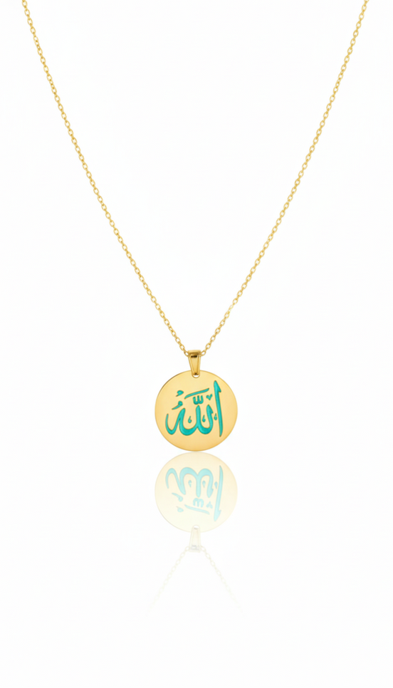 18K Gold Enamel Necklace