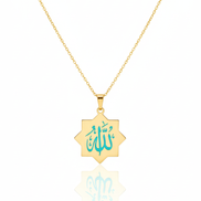 18K Gold Enamel Necklace