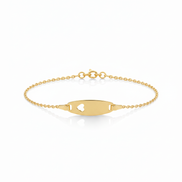 18K Gold Children ID Bracelet
