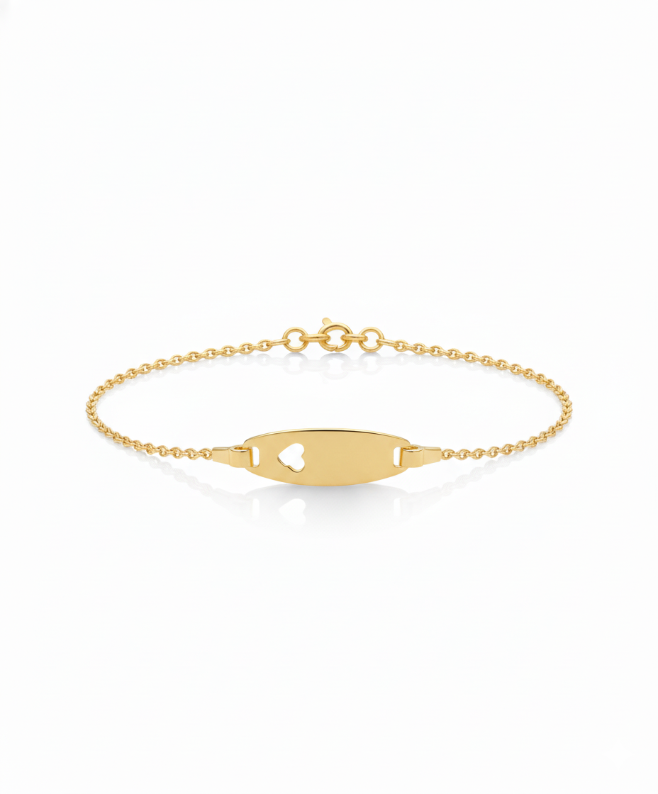 18K Gold Children ID Bracelet