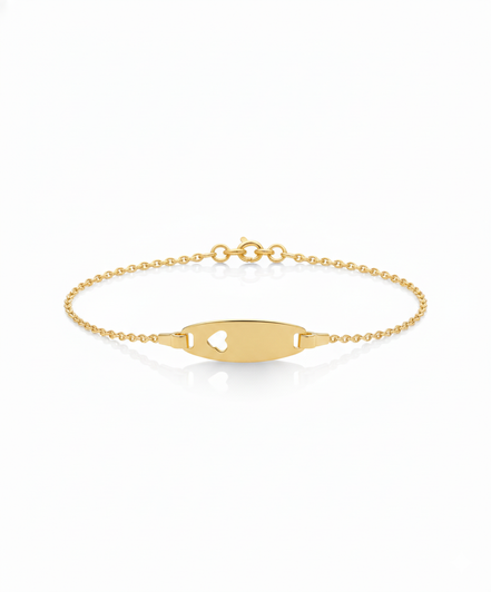 18K Gold Children ID Bracelet