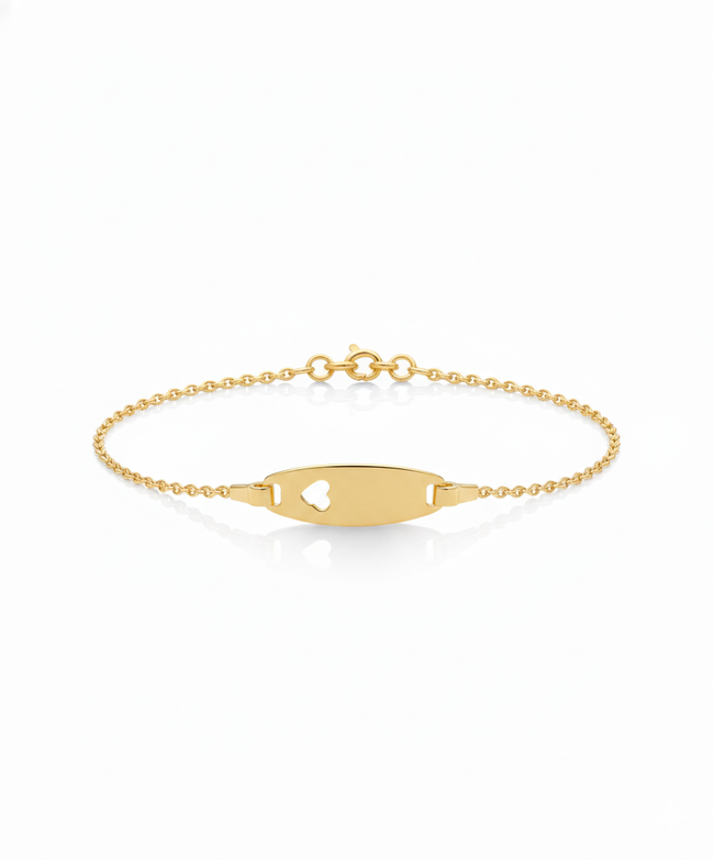 18K Gold Children ID Bracelet
