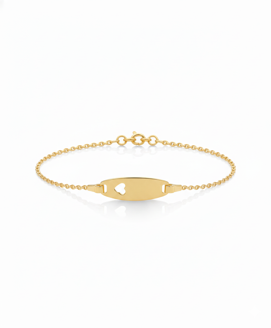18K Gold Children ID Bracelet