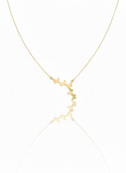 18K Gold Butterfly Necklace