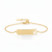 18K Gold children teddy ID Bracelet