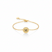 18K Gold Children initial Bracelet