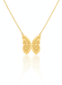 18k Gold Butterfly Necklace
