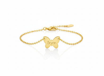 18K Gold Children Name Bracelet