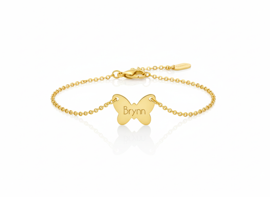18K Gold Children Name Bracelet