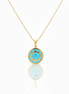 18k Gold Glass Necklace